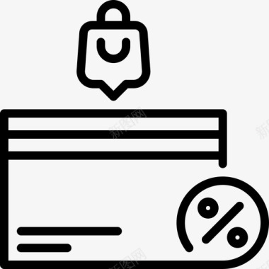 信用卡折扣销售图标