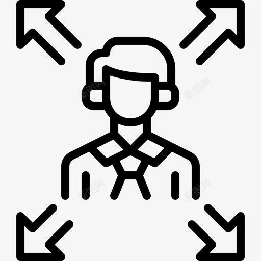 化身选择方向svg_新图网 https://ixintu.com 选择 化身 方向人 向人 人力资源