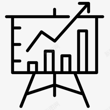 商业报告图表管理图标
