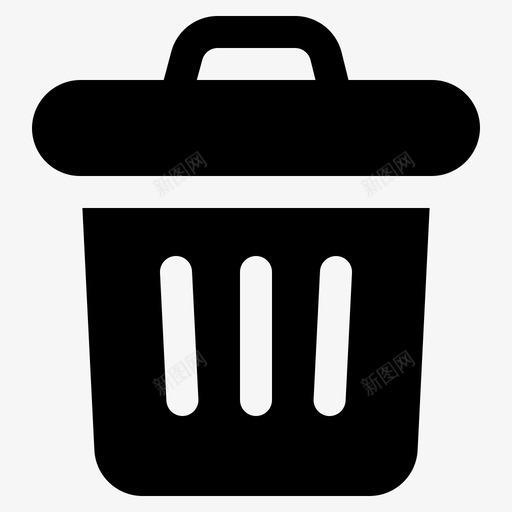 删除垃圾箱按钮svg_新图网 https://ixintu.com 垃圾箱 删除 按钮 垃圾桶 用户界面 图示