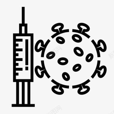 疫苗冠状病毒注射剂图标