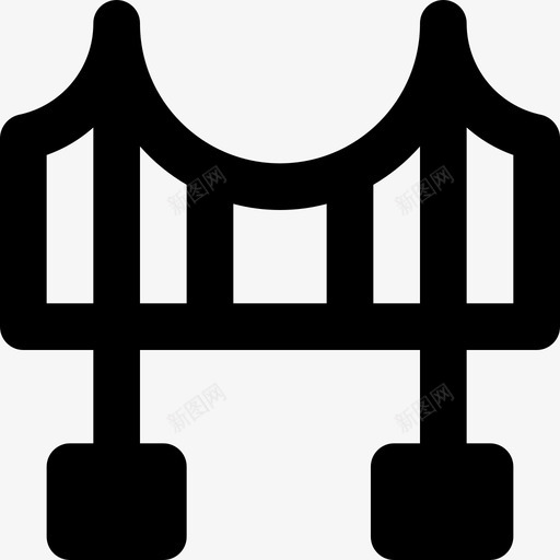 桥建筑物连接svg_新图网 https://ixintu.com 桥桥 建筑物 连接 道路 城市 符号
