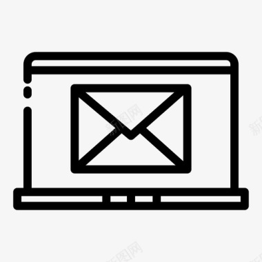 电子邮件互联网笔记本电脑图标