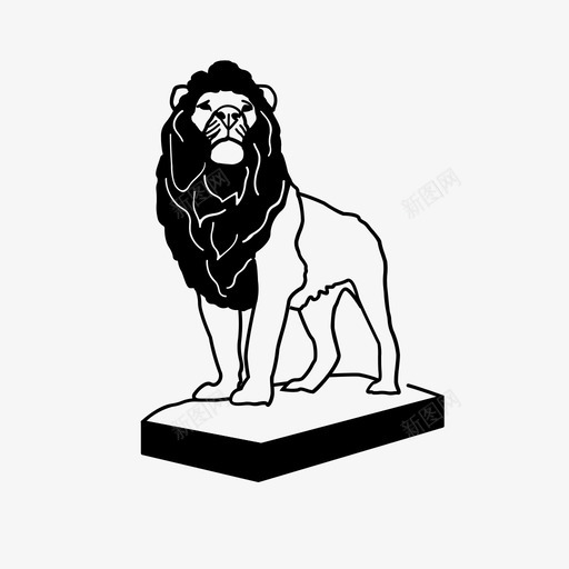 狮子像艺术芝加哥svg_新图网 https://ixintu.com 狮子 艺术 芝加哥 学院