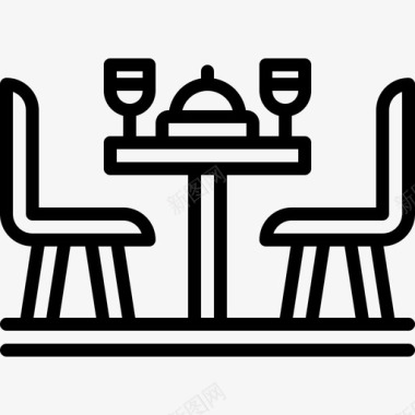 晚餐椅子餐厅图标