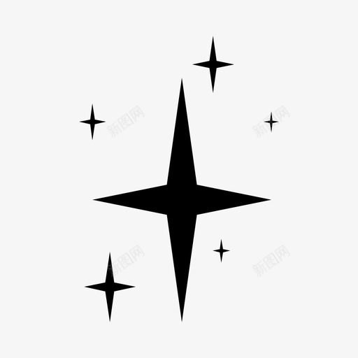 星星干净发光svg_新图网 https://ixintu.com 闪耀 星星 干净 发光 闪烁