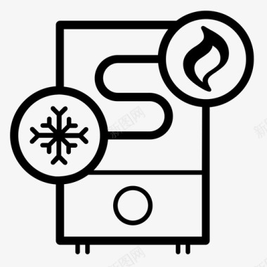 换热器锅炉集中供热图标