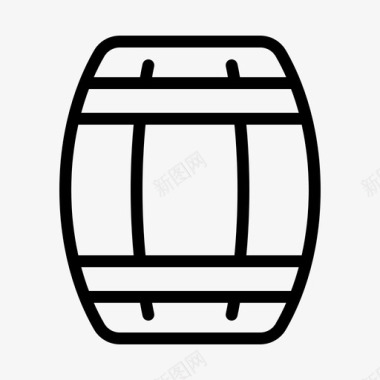 啤酒桶酒精酒桶图标