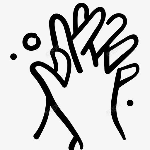 洗手清洁covid19svg_新图网 https://ixintu.com 洗手 清洁 手掌 轮廓 涂鸦