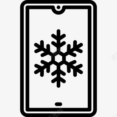 智能手机季节雪图标