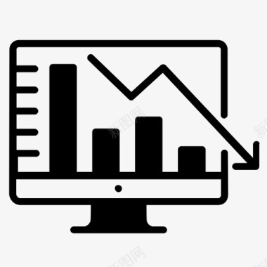 商业报告损失营销图标