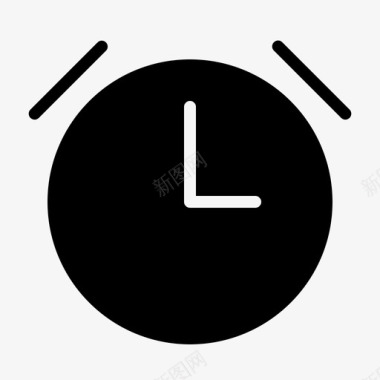 闹钟日历日期和时间图示符图标