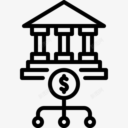 银行金融金融科技svg_新图网 https://ixintu.com 科技 金融 银行 贷款 线路