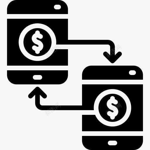 智能手机交换货币金融svg_新图网 https://ixintu.com 智能 手机 交换 金融 货币 转账 科技