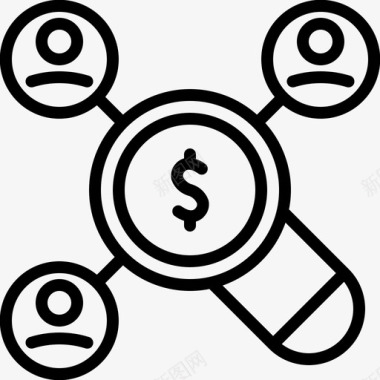 搜索资金分支机构市场营销图标
