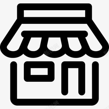 购物商店商业和购物网上商店图标