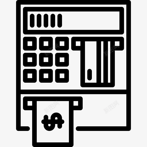 atm机商业金融svg_新图网 https://ixintu.com 机机 商业 金融 货币 支付 线路