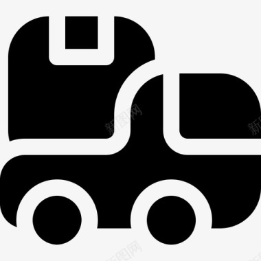 送货卡车货运卡车运输和送货图标