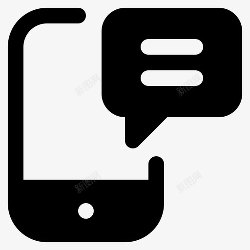 短信手机手机短信svg_新图网 https://ixintu.com 手机短信 短信 通知 用户界面 字形