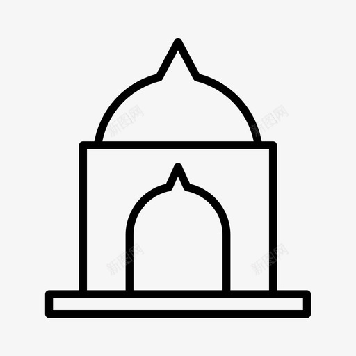 清真寺建筑祈祷svg_新图网 https://ixintu.com 建筑 清真寺 祈祷 宗教 寺庙