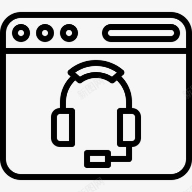网站客户耳机图标