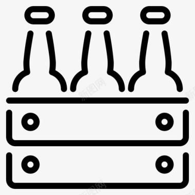 啤酒盒酒精饮料图标