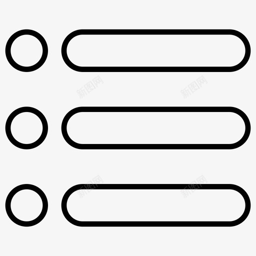 菜单应用程序项目符号列表svg_新图网 https://ixintu.com 菜单 应用程序 项目 符号 列表 按钮 导航 用户界面