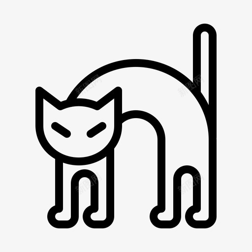 猫黑色万圣节svg_新图网 https://ixintu.com 黑色 万圣节 恐怖 幽灵