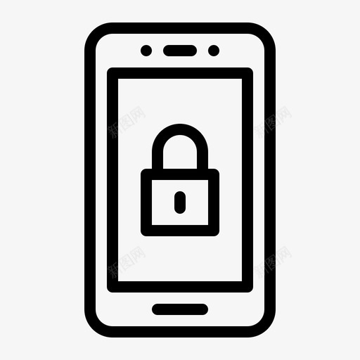 智能手机安全锁密码svg_新图网 https://ixintu.com 安全 智能 手机 密码保护 大纲