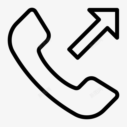 呼出电话通信电话svg_新图网 https://ixintu.com 电话 呼出 通信 大纲