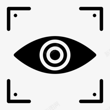 眼睛扫描仪识别视网膜图标