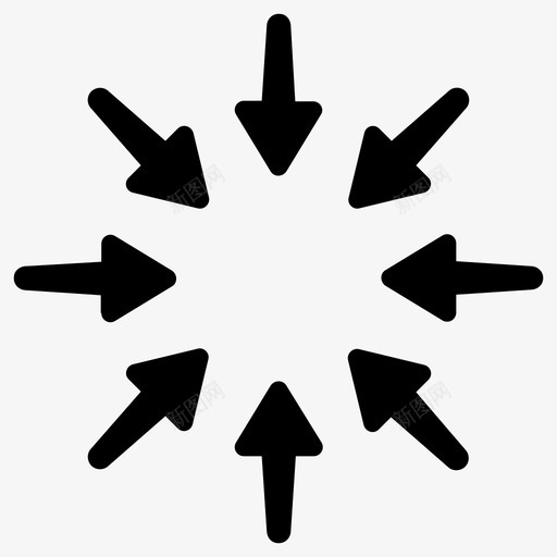 向内压缩收敛箭头svg_新图网 https://ixintu.com 向内 压缩 收敛 箭头 方向 内部