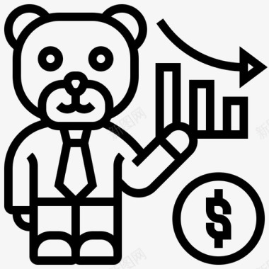 熊市下跌金融图标
