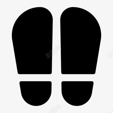 脚印足迹鞋子图标