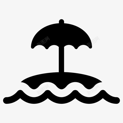 海滩假日海洋svg_新图网 https://ixintu.com 海滩 假日 海洋 夏天 雨伞