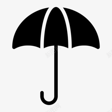 伞雨天气雕文图标