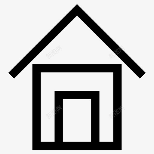 家建筑物小屋svg_新图网 https://ixintu.com 房子 建筑物 小屋 迷你 极简 主义