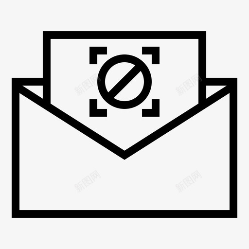 电子邮件阻止禁用svg_新图网 https://ixintu.com 电子邮件 阻止 禁用 通知 创建 邮件 大纲