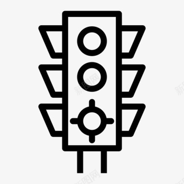 交通灯指示灯标志图标
