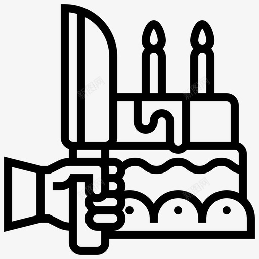 切蛋糕刀分割服务svg_新图网 https://ixintu.com 刀切 分割 分蛋糕 服务 服务生 派对 生日 蛋糕