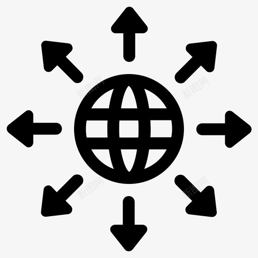 全球分布互联网svg_新图网 https://ixintu.com 全球 分布 互联网 网络 传播