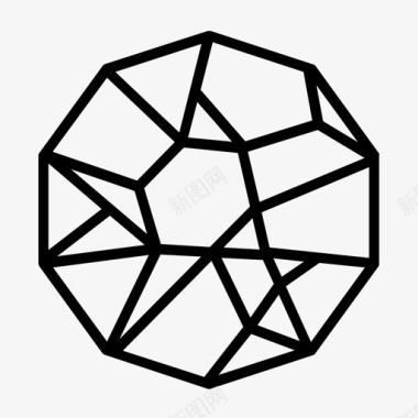 十边形水晶炼金术水晶装饰图标