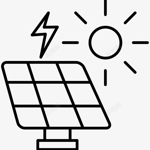太阳能电池生态电力svg_新图网 https://ixintu.com 太阳能电池 电力 生态 能源 发电厂