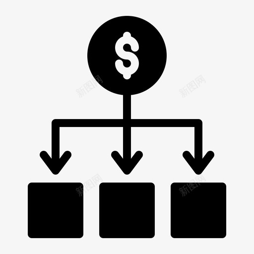 货币分配分配美元svg_新图网 https://ixintu.com 货币 分配 美元 流量 符号