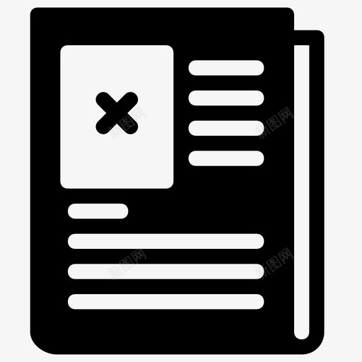 报纸信息列表svg_新图网 https://ixintu.com 报纸 信息 列表 新闻 符号