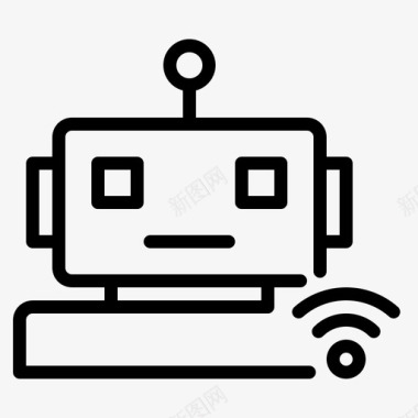 无线机器人物联网机器人技术图标