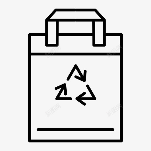 回收袋手提袋购物svg_新图网 https://ixintu.com 回收 手提袋 购物 购物袋 生态
