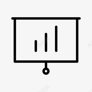 演示文稿条形图业务图图标