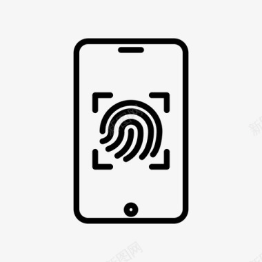 指纹密码通讯智能手机图标