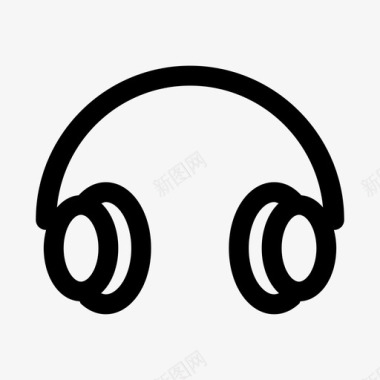 耳机头戴式扬声器模式图标